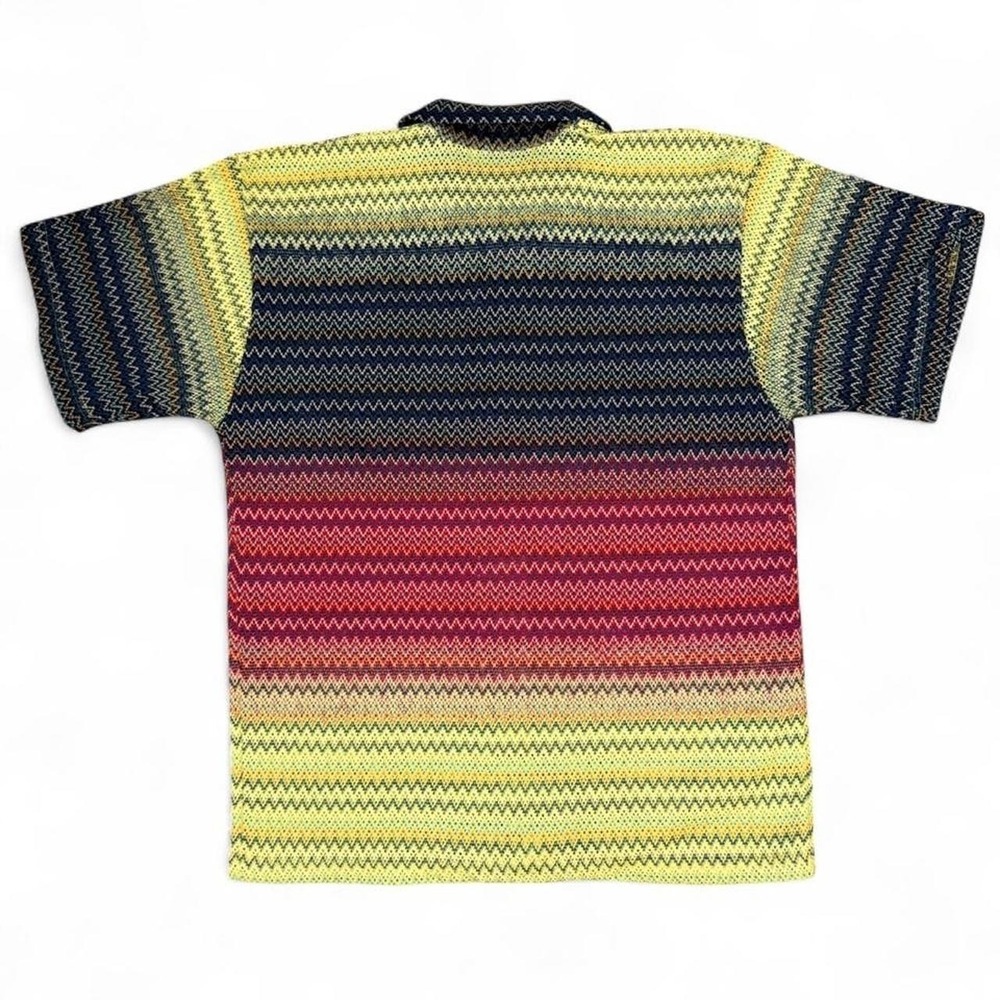 Vintage Willie Esco Sheer Colorful Knit Button Up Shirt Men' XL Rave Summer Y2K - Picture 2 of 3